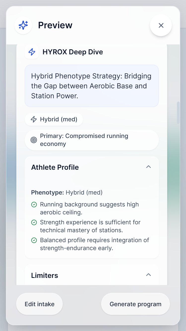 ProArc intake form interface part 3